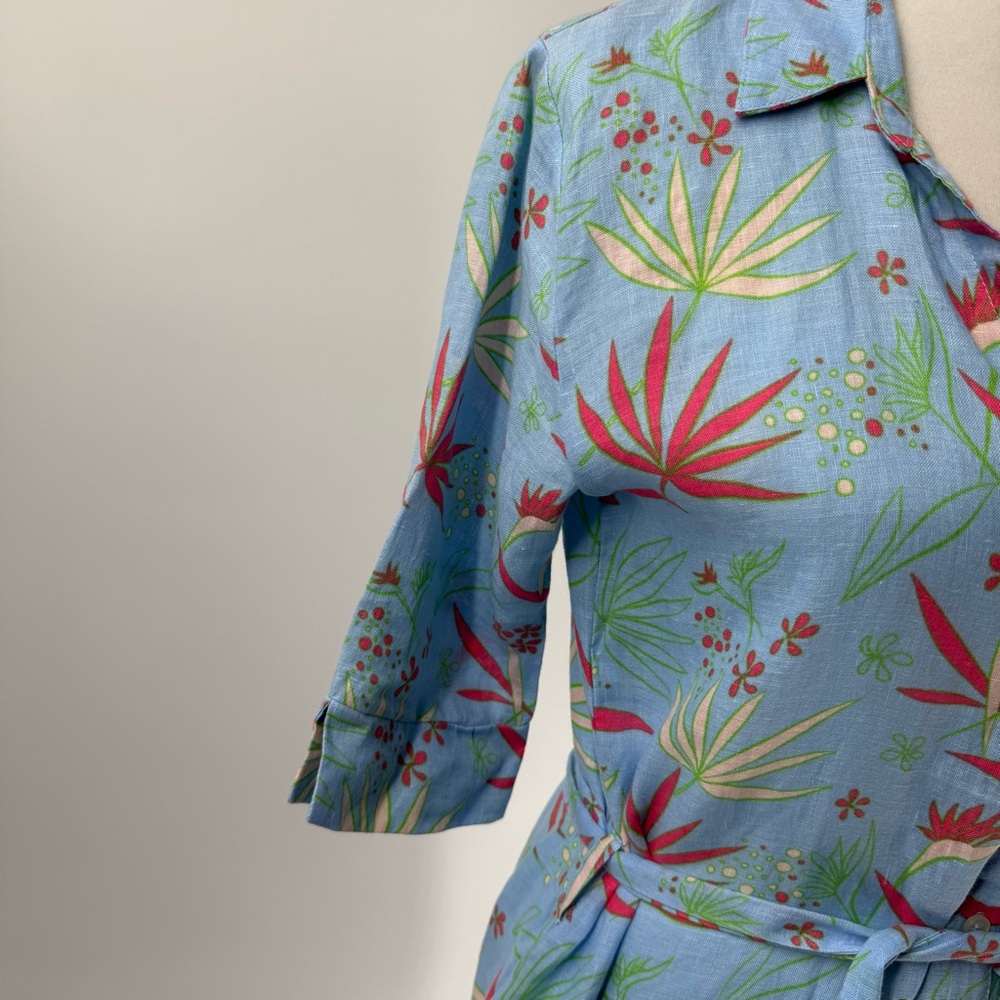 Hiho Floral Linen Midi Dress - Picture 4 of 13